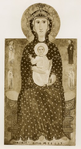 Samuel H. Kress Collection — Margarito di Magnano (Margaritone d'Arezzo) - sec. XIII - Madonna con Bambino in trono; Santi — insieme